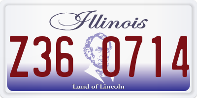IL license plate Z360714