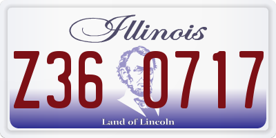 IL license plate Z360717