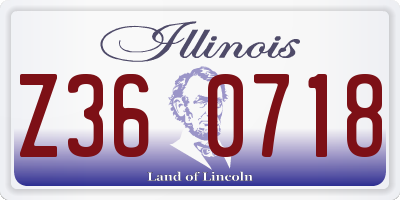 IL license plate Z360718