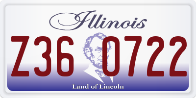 IL license plate Z360722