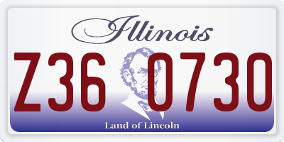 IL license plate Z360730