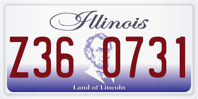 IL license plate Z360731