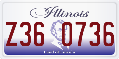 IL license plate Z360736