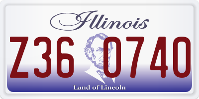 IL license plate Z360740