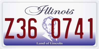 IL license plate Z360741