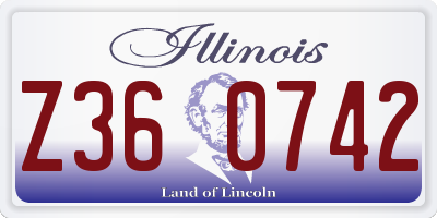 IL license plate Z360742