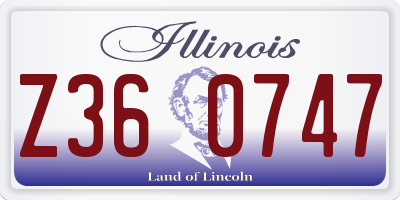 IL license plate Z360747