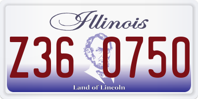 IL license plate Z360750