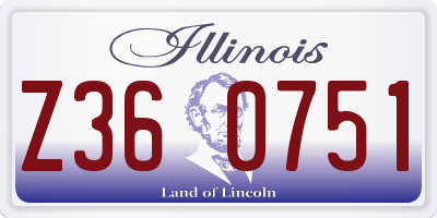 IL license plate Z360751