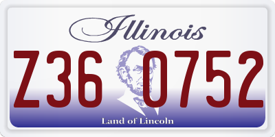 IL license plate Z360752