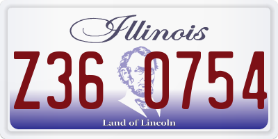 IL license plate Z360754