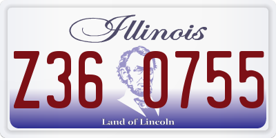 IL license plate Z360755
