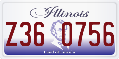 IL license plate Z360756