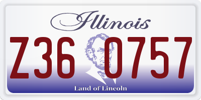 IL license plate Z360757