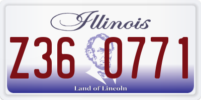 IL license plate Z360771