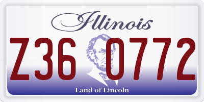 IL license plate Z360772