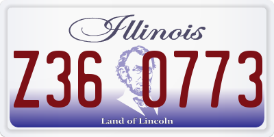 IL license plate Z360773