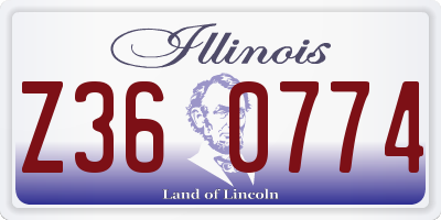 IL license plate Z360774