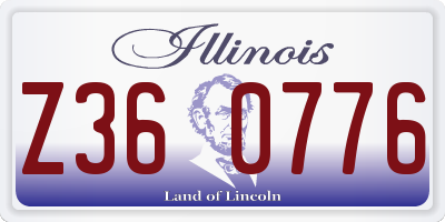 IL license plate Z360776