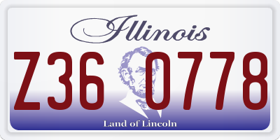 IL license plate Z360778
