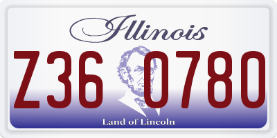 IL license plate Z360780