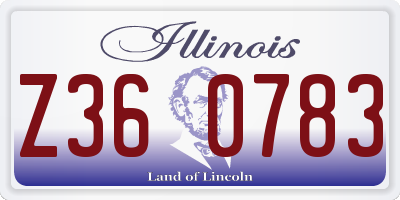 IL license plate Z360783