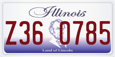 IL license plate Z360785