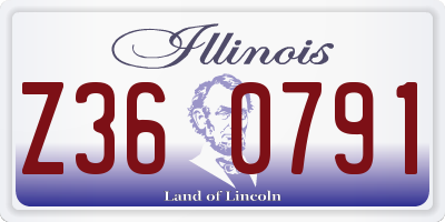 IL license plate Z360791
