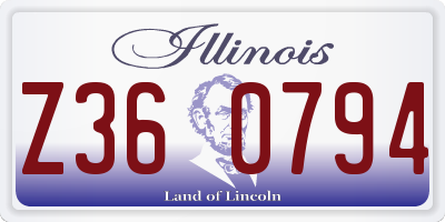 IL license plate Z360794