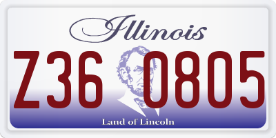 IL license plate Z360805
