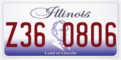 IL license plate Z360806