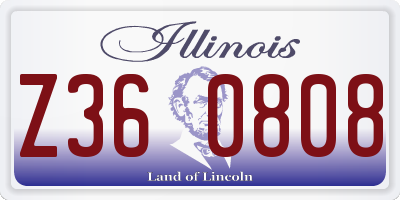 IL license plate Z360808