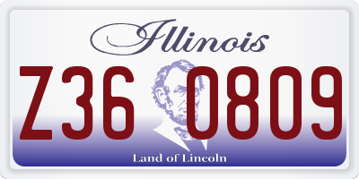 IL license plate Z360809