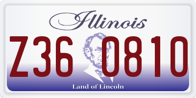 IL license plate Z360810
