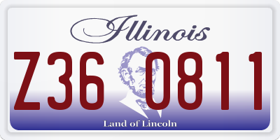 IL license plate Z360811