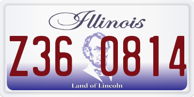 IL license plate Z360814