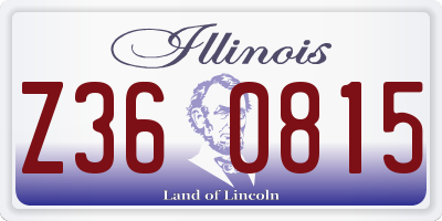 IL license plate Z360815