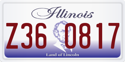 IL license plate Z360817