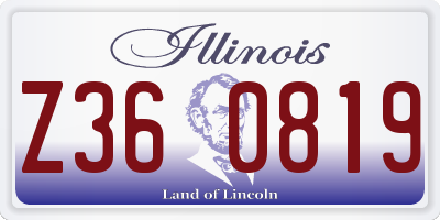 IL license plate Z360819