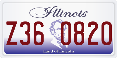 IL license plate Z360820
