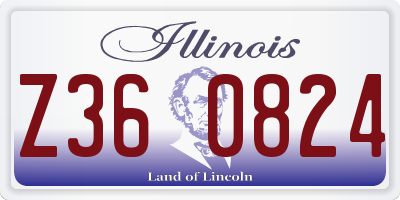 IL license plate Z360824