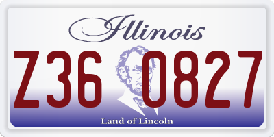 IL license plate Z360827