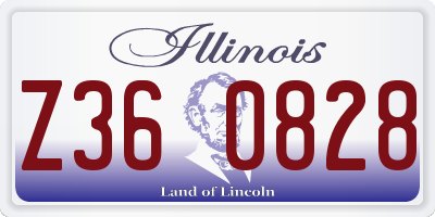 IL license plate Z360828
