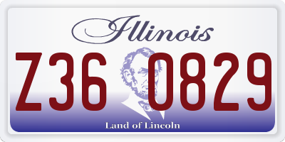 IL license plate Z360829