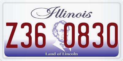 IL license plate Z360830