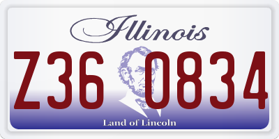 IL license plate Z360834