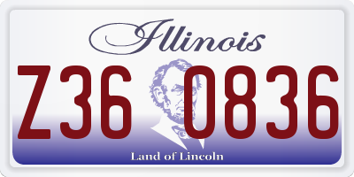 IL license plate Z360836