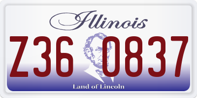 IL license plate Z360837