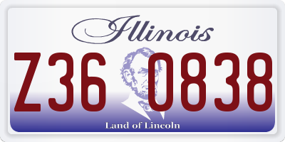 IL license plate Z360838