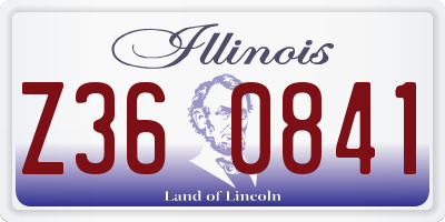 IL license plate Z360841